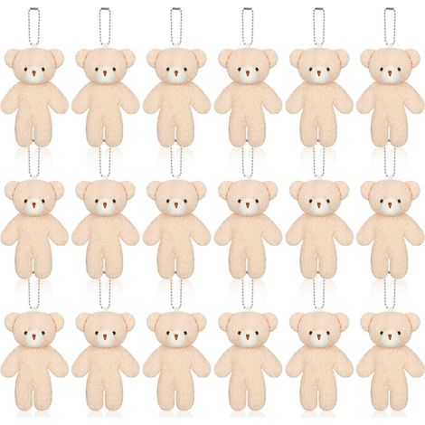 Mini Ous Aticulé 4,7 Pouces Pote-Clés - Ous en Peluche Doux pou Fête, Noël et Annivesaie (Uni) (1/3)