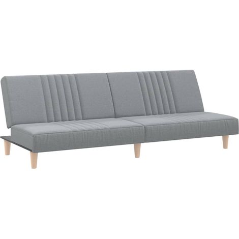 Divano letto 200 x 89 x 70 cm tessuto grigio chiaro 020021013