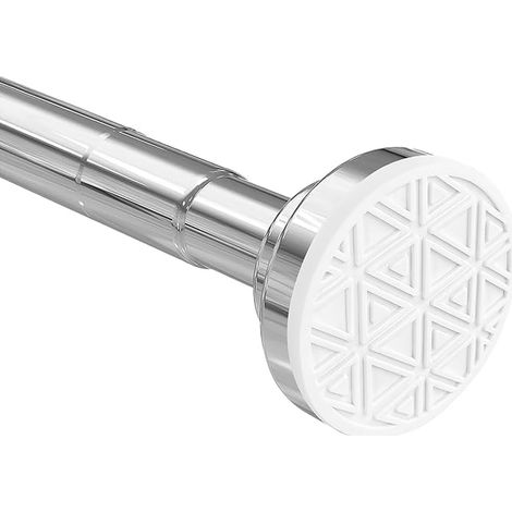 Telescopic Shower Curtain Rod, Stainless Steel Rod, Extendable Rod, (Silver, 48-200 cm) (1/5)