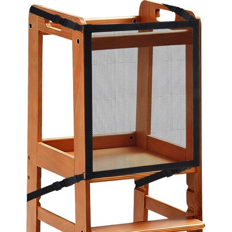 Tour de sécurité, 70 x 50 cm, filet de sécurité, double couche, pour tour d'apprentissage, tabouret de cuisine, protection de garde-corps (1/5)