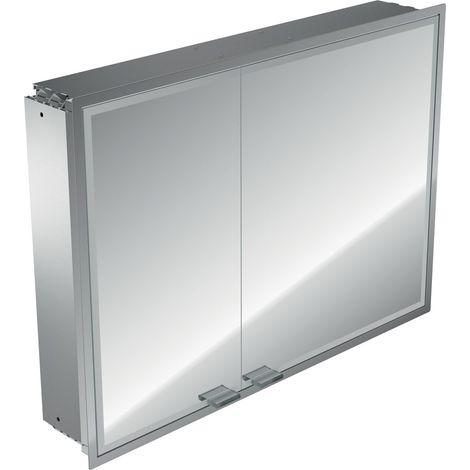 Emco asis prestige armoire de toilette lumineuse, modèle encastré, porte large à droite, 815mm, Exécution: sans Bluetooth - 989706023 (1/5)