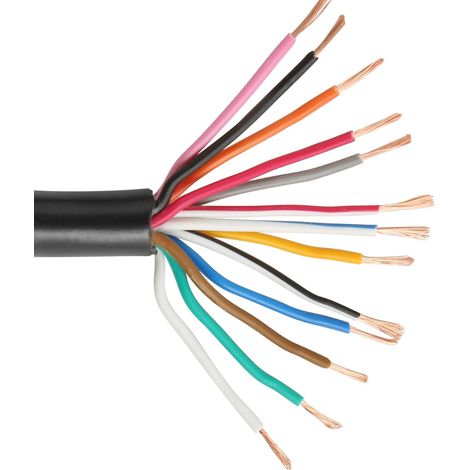 Câble 13 Conducteurs 2M Câble Véhicule 13Fils Câble Electrique Remorque 13x0.5mm² Câble pour Le câblage des Feux Arrière Remorque Rond 13 pôles (1/5)