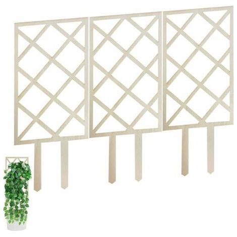 Wooden Garden Trellis, Plant Stakes Plant Support Trellis, Climbing Plant Trellis Outdoor Indoor (3Pack)