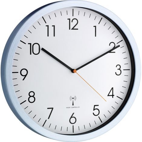 TFA Dostmann 60.3517.55 Funk Wanduhr 30.5 cm x 45 mm Aluminium (matt)