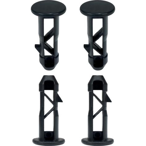 Goupilles de Charnière en Plastique, 4 PCS, Noir, Contemporaine, Plastique, Brute, Montage en Surface, Accessoires Pour Poubelles À Roulettes, 6.83.1cm (1/4)