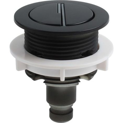 Bouton poussoir rond en ABS chromé - Installation sans outil - Compatible avec la plupart des toilettes/réservoirs - Chasse demi-et complète pour économiser l'eau - Matériel de salle de