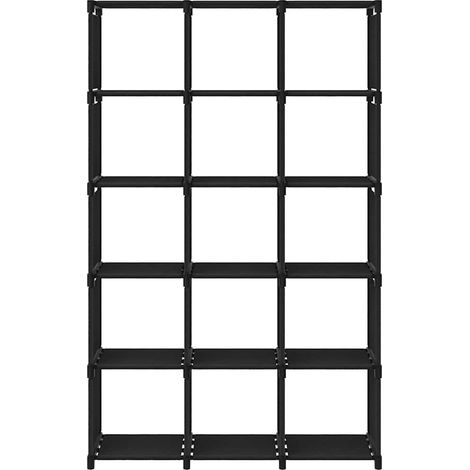 Maison Exclusive - Würfelregal mit 15 Fächern Schwarz 103x30x175, (1/5)