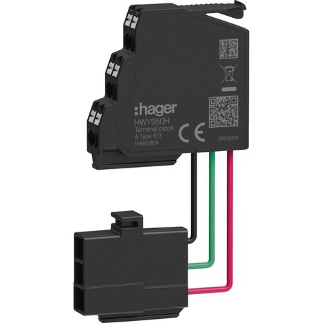 Connecteur d'auxiliaire type B 6/6 pour ENCT, Sentinel (pièce détachée) - HAGER HWY951HSA