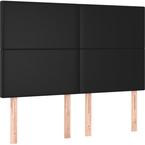 Maison Exclusive - Cabecero de cama negro 144x5x118/128 cm piel s