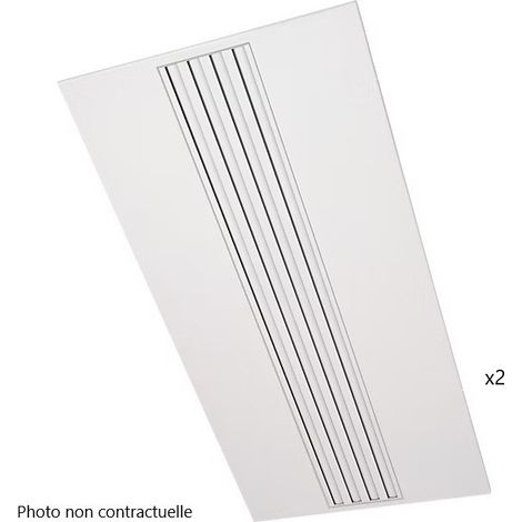 Lot de 2 Diffuseurs Linéaire à 3 Fentes ALDES Lined TP E Aluminium Blanc - 11002308
