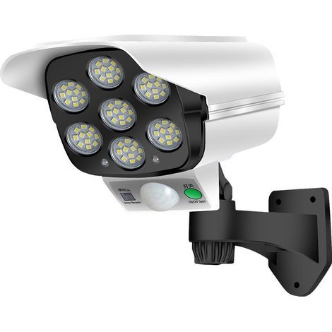 Solar motion-activated wall lights, LED yard lighting, dummy cameras, fake cameras (1/5)