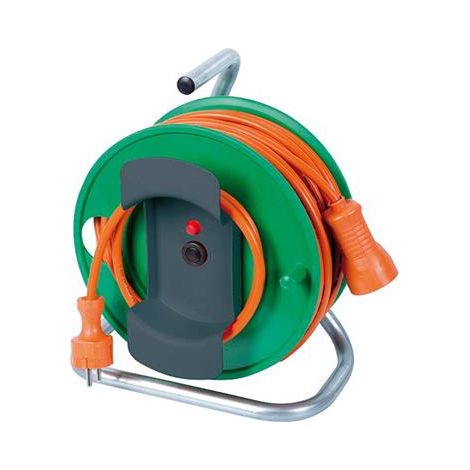 Ribiland - Enrouleur électrique 25m/3x1,5 pied plastique - PREEJ25315V (1/2)