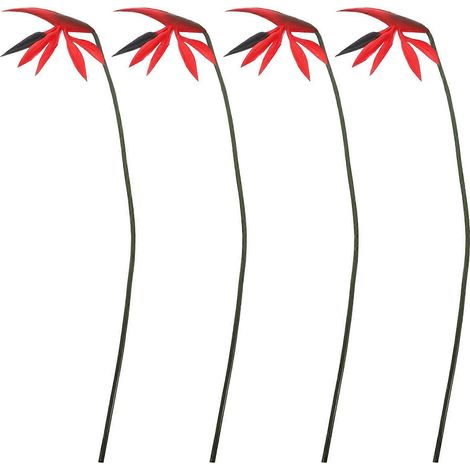 Lot de 4 fleurs artificielles tropicales décoratives, grandes plantes élégantes (1/3)