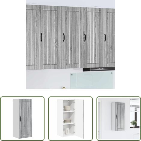 Küchenwandschrank - Küchenschrank Graues Sonoma 40 x 31 x 100 cm Holzwerkstoff (1/5)