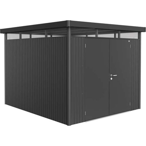 Casetta HighLine Misura H5 grigio scuro metallizzato, porta a due battenti