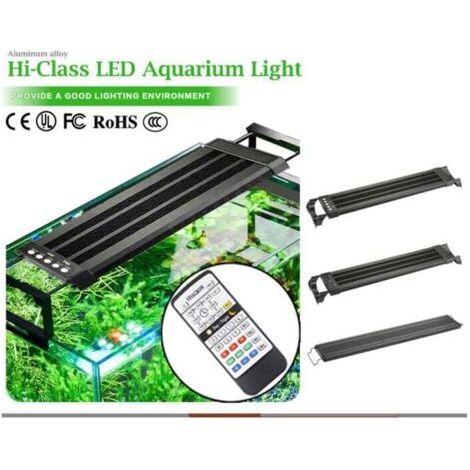 LED Lampe Aquarium, Spectre Complet Aquarium Clip Lumiere avec Télécommande, Eclairage LED Aquarium Plantes [Classe énergétique A++]