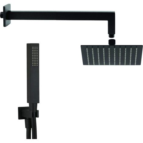 Set doccia in colore nero opaco modello quadro Nero opaco (1/4)