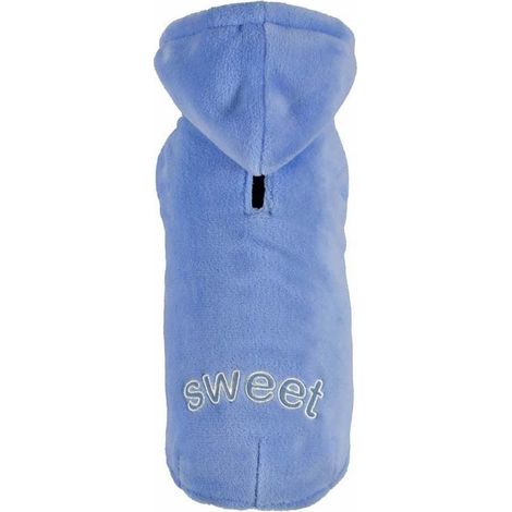 Felpa in pile lavanda modello Sweet con cappuccio per cani: 38 cm