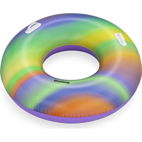Bestway Flotador Hinchable con Asas Arcoiris D119 cm +12 Años Playa y Piscina 36352 (1/5)