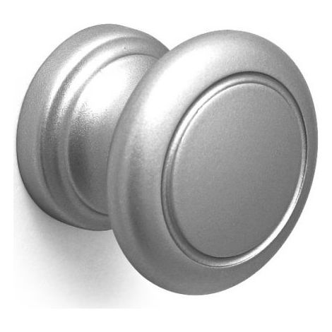 Pomello Small Piccolo effetto Alluminio per mobili Bagno 32 x 27 mm in Pvc