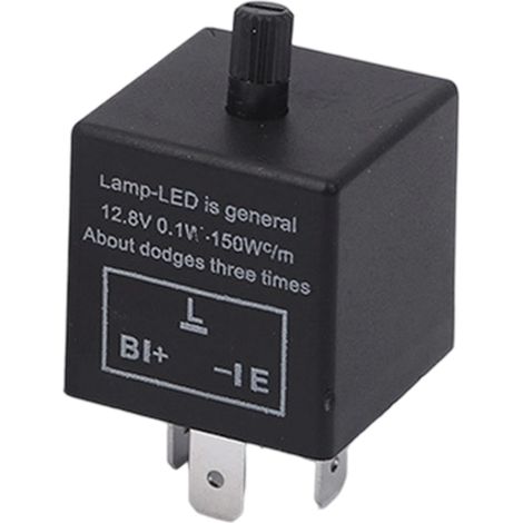 Relais clignotant réglable à 3 broches pour clignotant à LED 12 V, Lampe clignotante et accessoires pour motorisation (1/5)