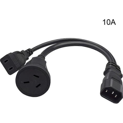 Câble de conversion IEC320-C14 mâle vers 1-15R + AU10A/16A femelle - 10A - Alimentation électrique (1/4)