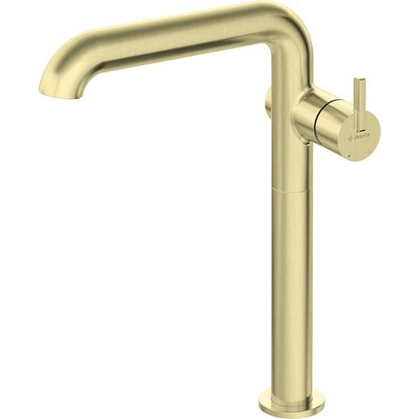 Waschbeckenarmatur für Aufsatzbecken, 30,5cm hoch, Gold gebürstet, SILIA-30 (1/3)