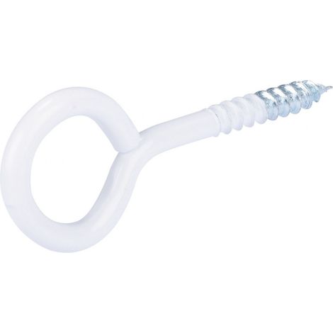 Schraubhaken - Weiß lackierter Stahl 40x16x4,4 - 10 Stück - Fixpro