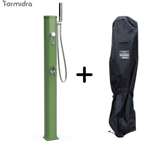 Solardusche Jolly Go 20L Resedagrün (RAL 6011) mit Duschabdeckung (1/5)