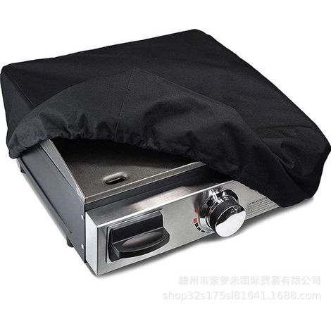 Petit couvercle de gril de barbecue couvercle de poêle à gril couvercle anti-poussière de barbecue housse étanche housse de protection de barbecue extérieur noir 17 pouces (444415) (1/3)
