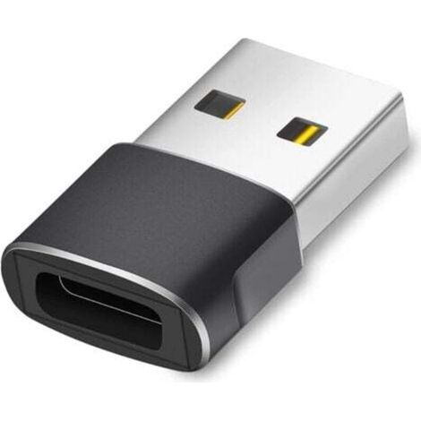 Adaptateur USB C Femelle vers USB Mâle, Charge Rapide et Transfert des Données, Adaptateur pour iPhone 12/13
