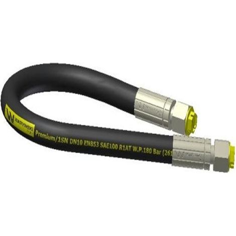 Tuyau hydraulique 180 bar filetage M18x1,5 droit L-400mm DN10-1SN (AA-10-400 P11P11) 18MPa Waryński (1/2)
