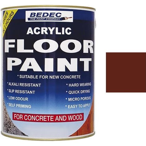 Bedec Acrylic Floor Paint - Tile Red - 1 Litre