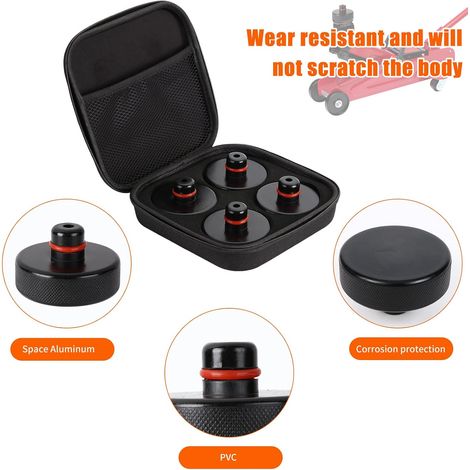 Cuscinetto per cric per Tesla Model 3/Y/S/X, cuscinetto in gomma per cric Tesla per cric da pavimento, adattatore per cric di sollevamento, per auto (1/4)