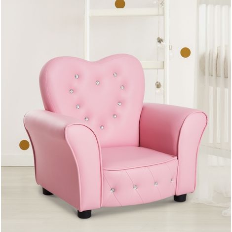 Kinderfauteuil Rosa 59 x 41,5 x 49 cm, PVC-Bezug, 1,5 bis 3 Jahre OKMYHOME (1/5)