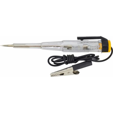 Probador de voltaje automotriz Awtools, modelo 6-24V, ideal para verificar sistemas eléctricos de vehículos, medición precisa de voltaje, fácil uso, compacto y resistente.