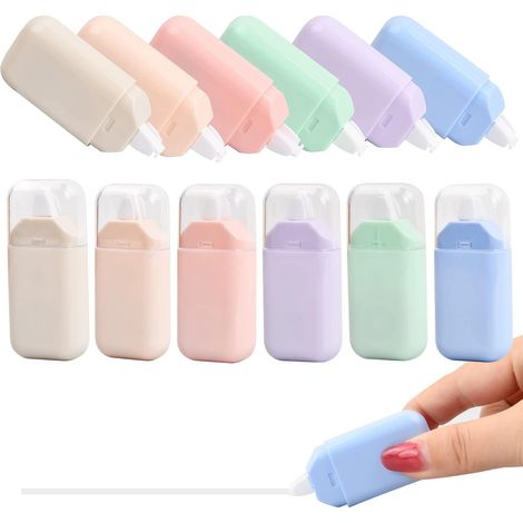 18PCS Ruban Correcteur, 4 m x 5 mm Souris Correcteur Blanc, Rubans de Correction, Rouleaux de Correction pour étudiants Enfants, Roller Correcteur pour l'Ecole et au Bureau(Lot de 3) (1/5)