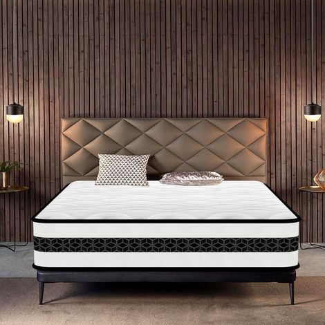 Matelas 140x190 ,Épaisseur 28 cm.Technologie Hybrid,Ressorts Ensachés Indépendant en Mousse à Mémoire de Forme,Parfait Soutien