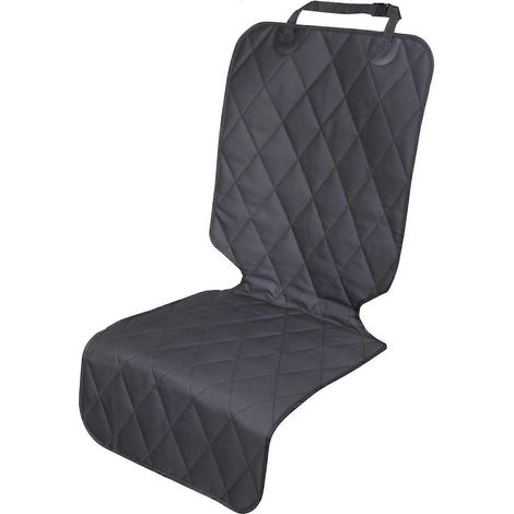 Housse de siège avant pour chien sans jupe, matelassée 4 couches en Oxford 600D résistant, compatible avec la plupart des voitures, SUV et monospaces, noire. (1/4)
