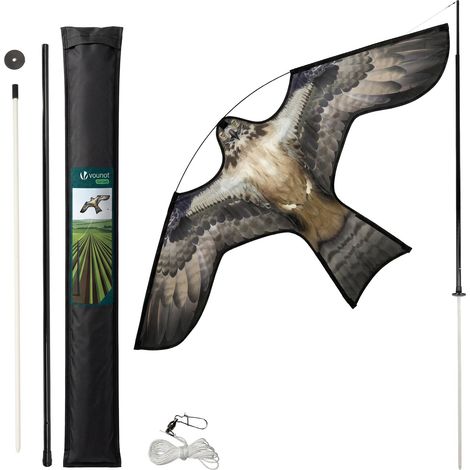 Cerf volant anti oiseaux effaroucheur avec mat Faucon modele E