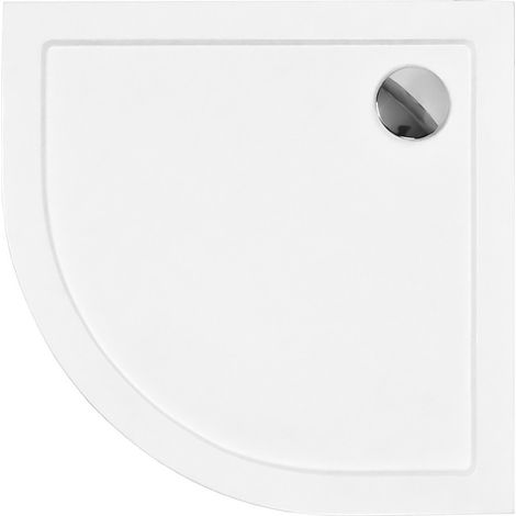 Plato de ducha extraplano ARON SLIMLINE semicircular 80x80 cm et 90x90 cm blanco - Dimensiones: 80  80 cm