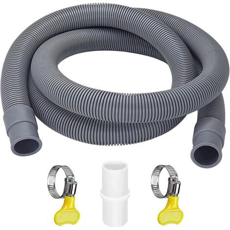 QORVA-Tuyau de vidange universel de 3 m pour lave-linge et lave-vaisselle, robuste (1/4)