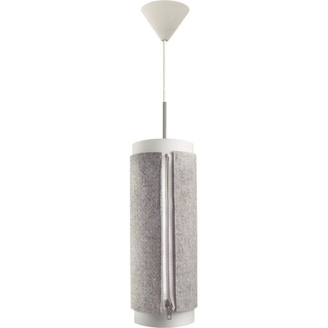 Lampada a sospensione Zip Star in feltro grigio (1/4)