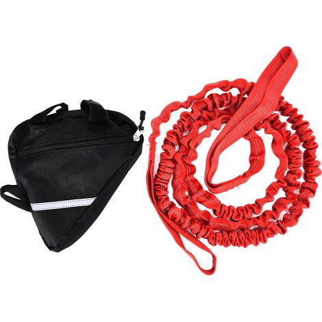 Corde de remorquage vélo nylon réglable robuste portable élastique traction extérieur cyclisme rouge (1/5)