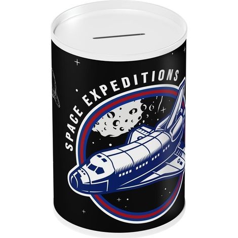 Salvadanaio in metallo della NASA, 10x15 cm