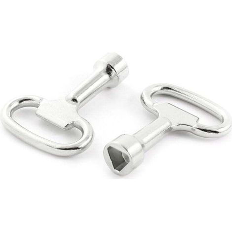 2 Pcs Cle Triangle Poubelle Clé Poubelle Jaune Triangulaire Clef Triangle à Douille en Métal