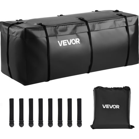 Sac de transport pour attelage, PVC 840D imperméable, 0,566 m³, sac de rangement d'attelage robuste pour benne du camion avec 8 sangles renforcées pour la plupart des SUV, camions, fourgonnettes (1/5)