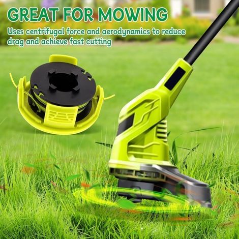 Ersatz-Trimmerfadenspule RAC118 für Ryobi RLT3525S Freischneider. Selbstzuführende Doppelspule für Ryobi RAC118 RLT3525S. Durchmesser 1,2 mm. Länge 8,4 m (4 Spulen + 1 Kappe + 1 Feder). (1/5)