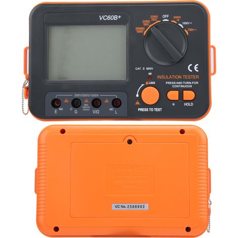VC60B+ Vichy VICI Mégohmmètre avec alarme sonore et visuelle et mise à zéro automatique en cas de court-circuit, testeur de résistance d'isolement (1/5)