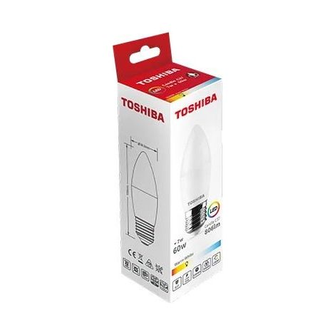 BOMBILLA LED TOSHIBA C37 E27 7W 3000K